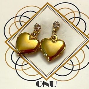 Heart earrings 14kt gold filled